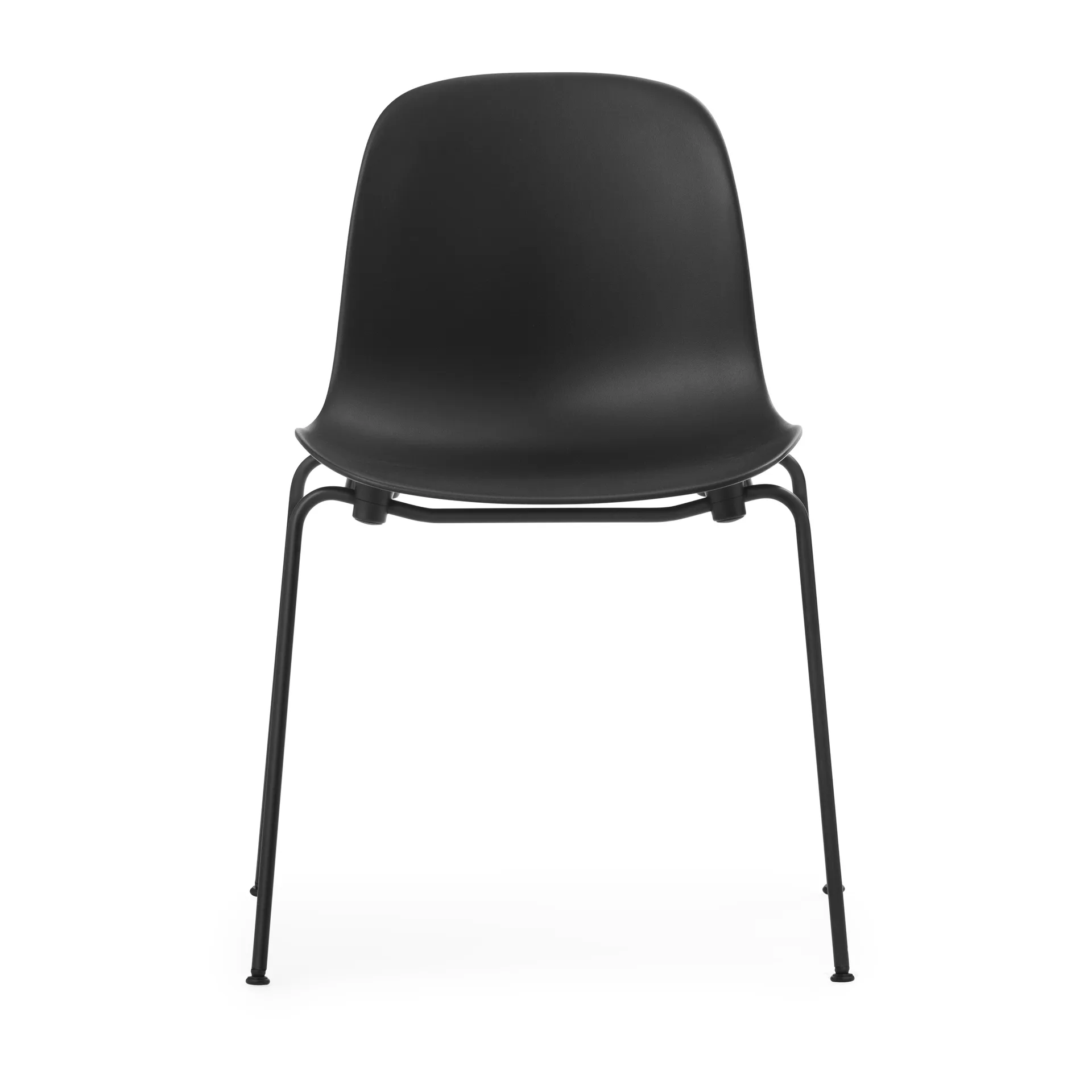 Sedia impilabile Form Chair con gambe nere in confezione da 2, Nero,  Normann Copenhagen