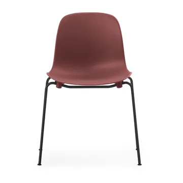 Sedia impilabile Form Chair con gambe nere in confezione da 2, Rosso - Normann Copenhagen