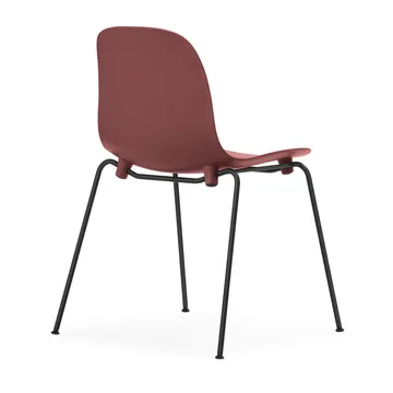 Sedia impilabile Form Chair con gambe nere in confezione da 2, Rosso - Normann Copenhagen