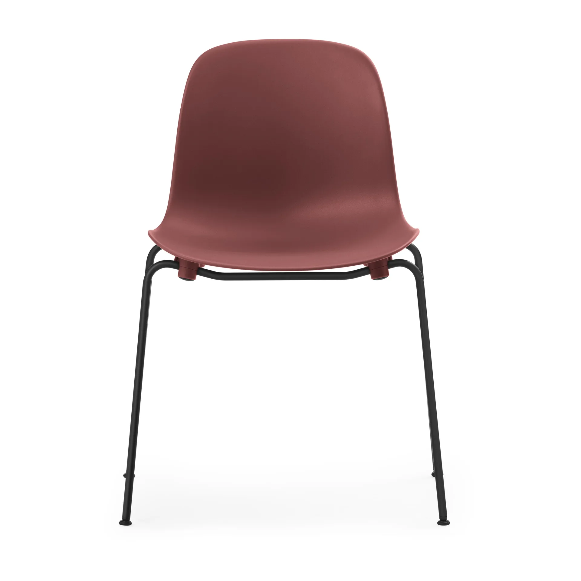 Sedia impilabile Form Chair con gambe nere in confezione da 2, Rosso Normann Copenhagen