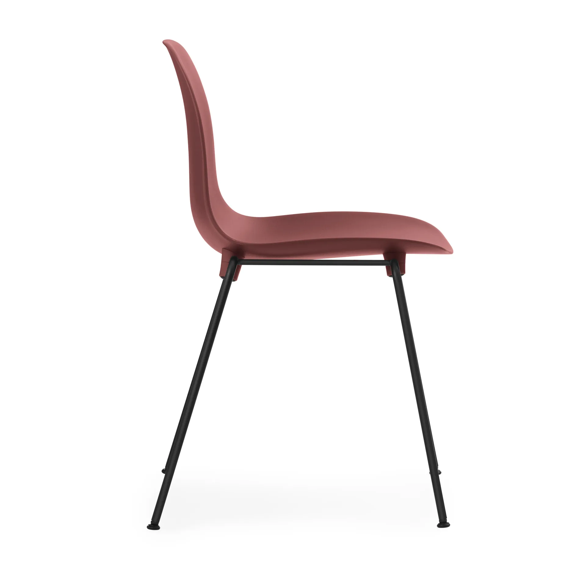 Sedia impilabile Form Chair con gambe nere in confezione da 2, Rosso Normann Copenhagen