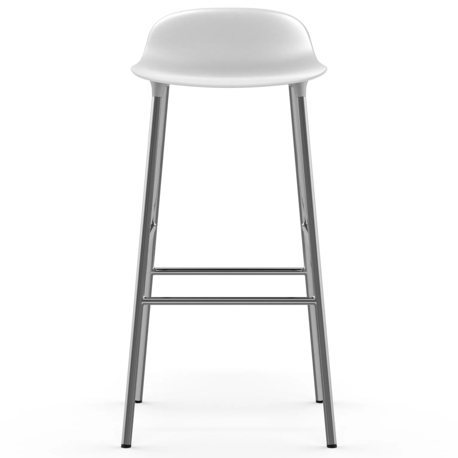 Sedia per bambini Form con gambe cromate, 75 cm, Bianco Normann Copenhagen