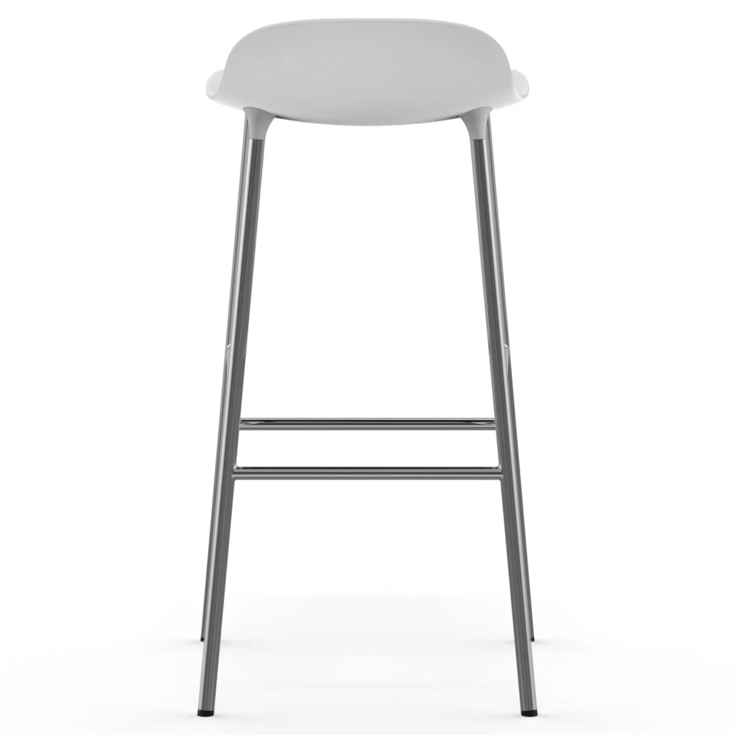 Sedia per bambini Form con gambe cromate, 75 cm, Bianco Normann Copenhagen
