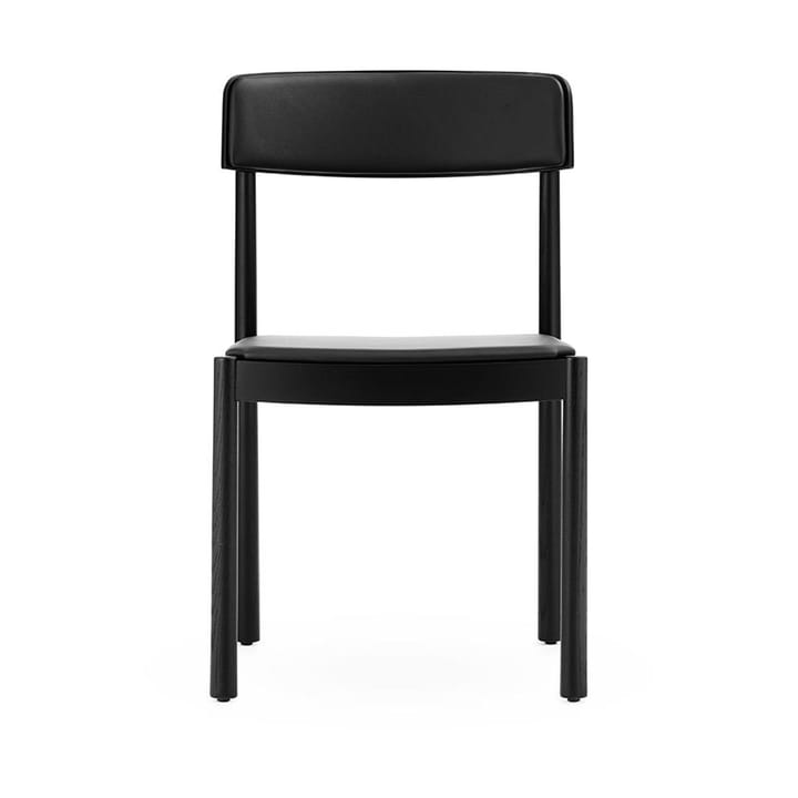 Sedia Timb con cuscino da seduta, Black/ Ultra Leather - Black Normann Copenhagen