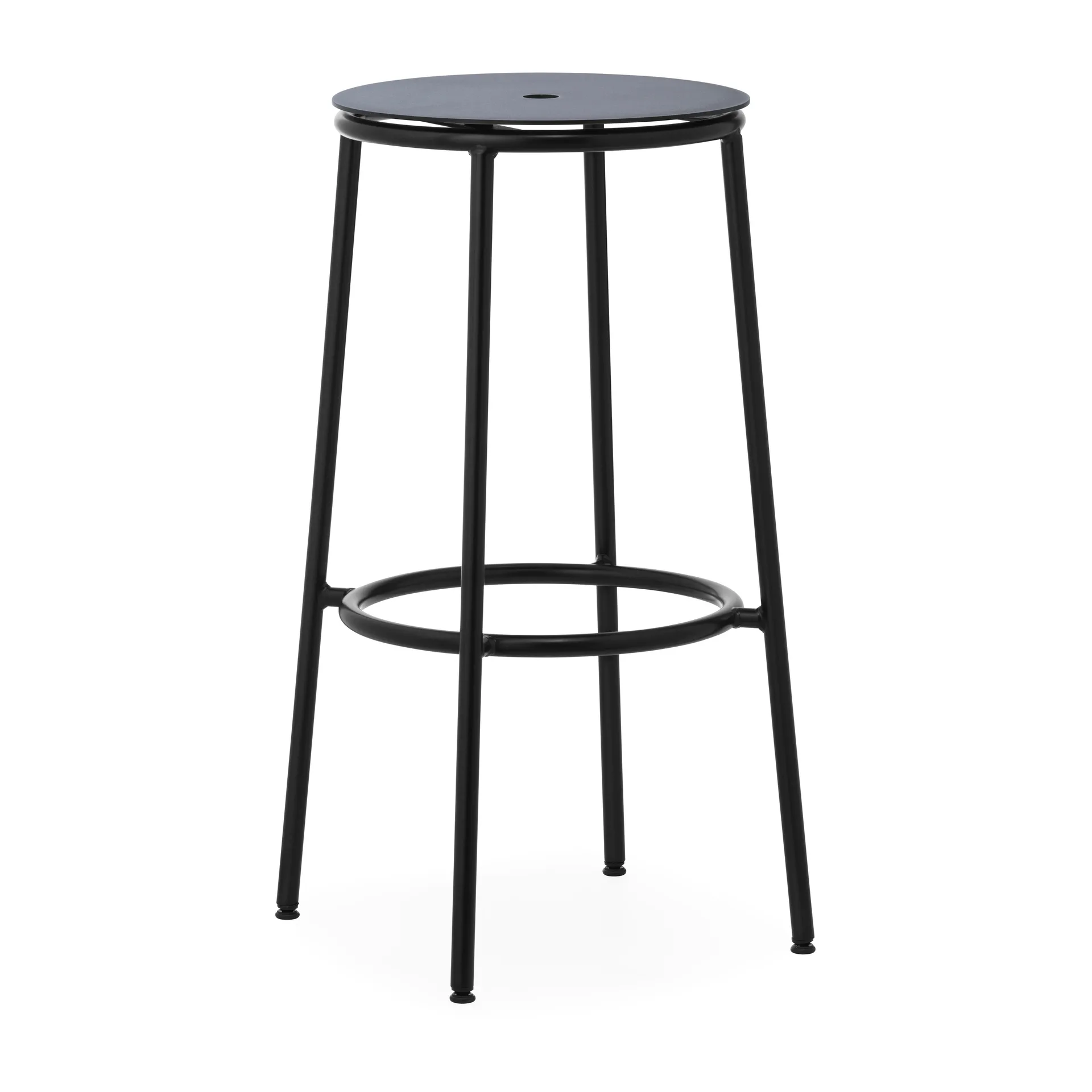 Sgabello bar Circa 75 cm, Alluminio nero Normann Copenhagen