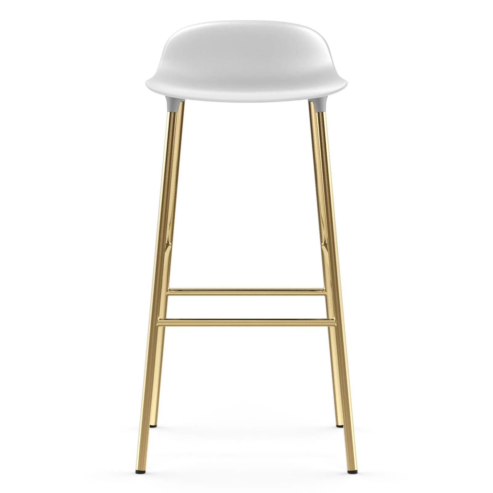 Sgabello con gambe in bronzo Form 75 cm, Bianco Normann Copenhagen