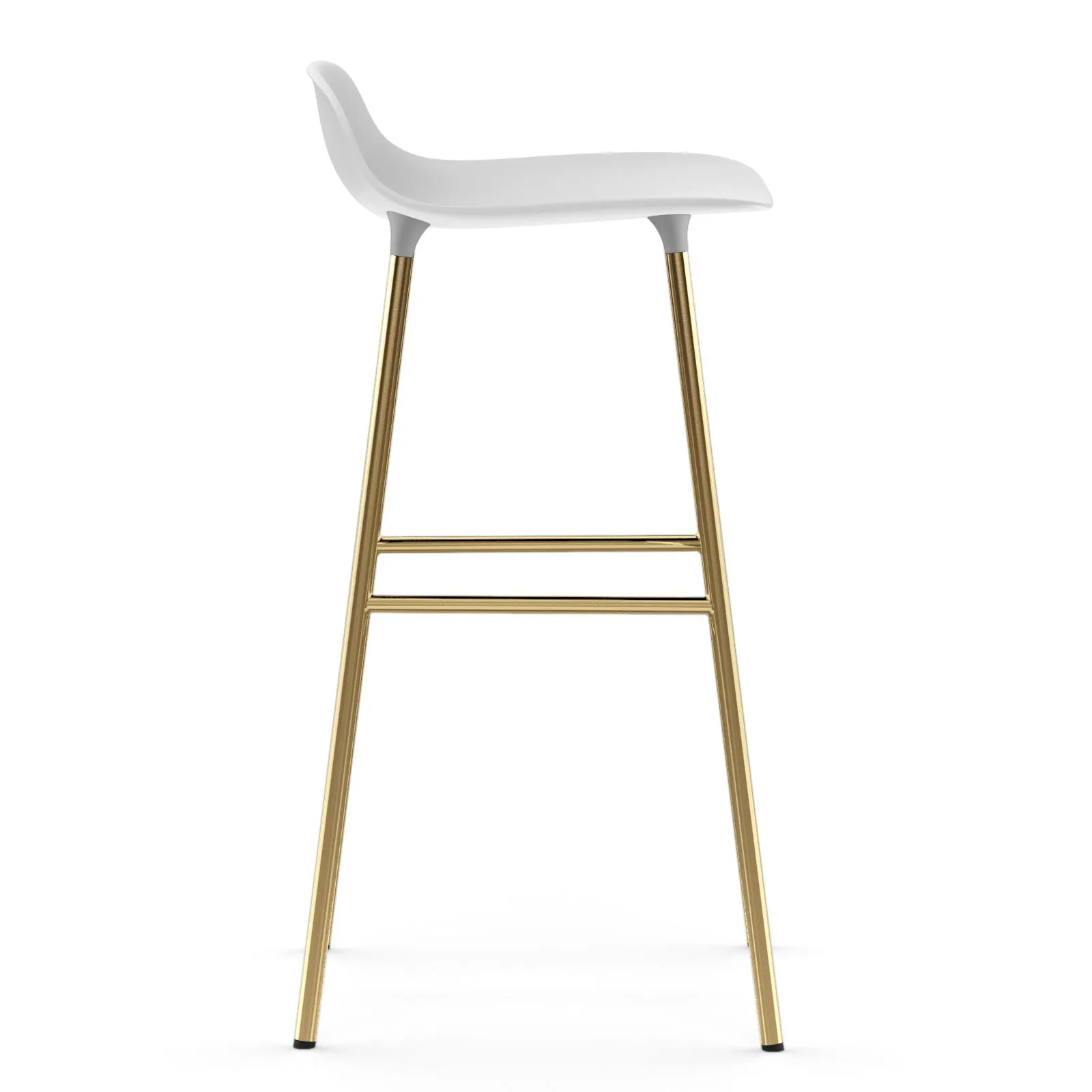 Sgabello con gambe in bronzo Form 75 cm, Bianco Normann Copenhagen