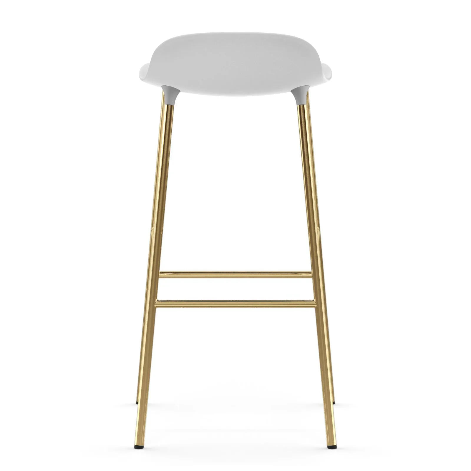 Sgabello con gambe in bronzo Form 75 cm, Bianco Normann Copenhagen
