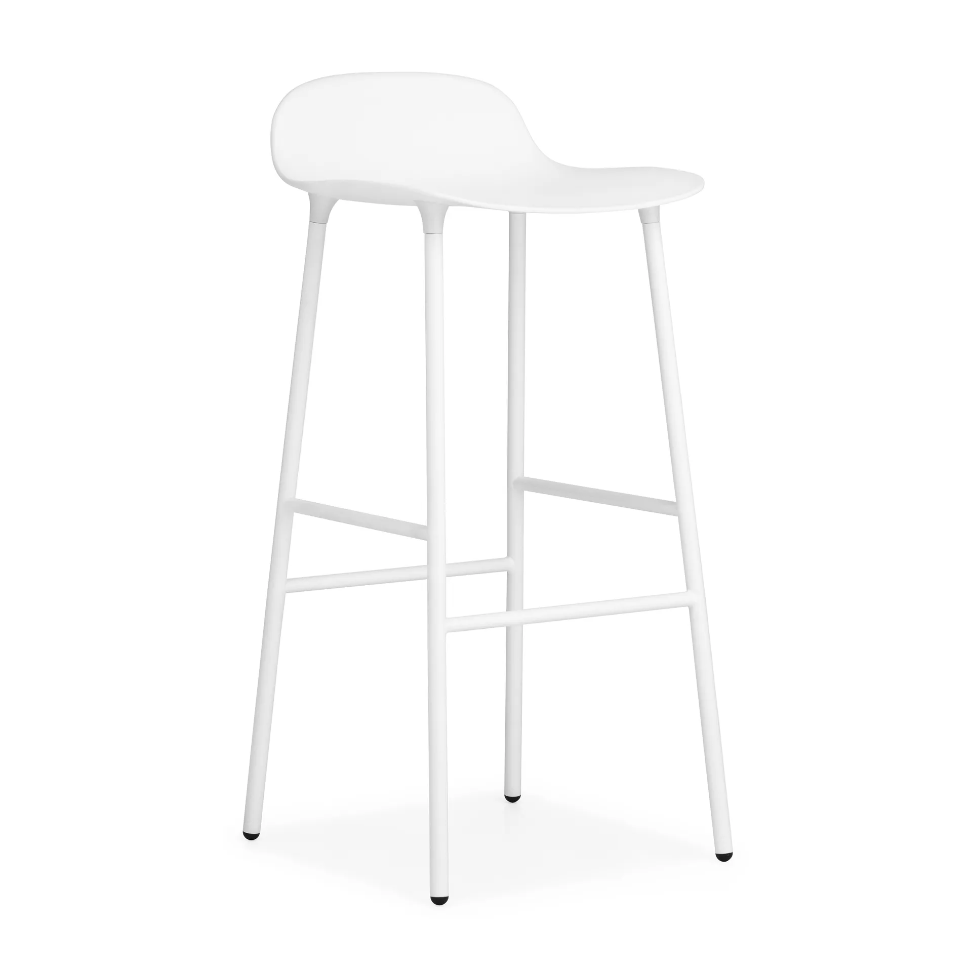 Sgabello con gambe in metallo Form 75 cm, Bianco Normann Copenhagen