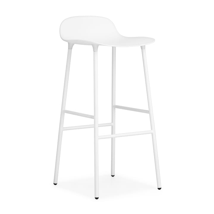 Sgabello con gambe in metallo Form 75 cm - Bianco - Normann Copenhagen