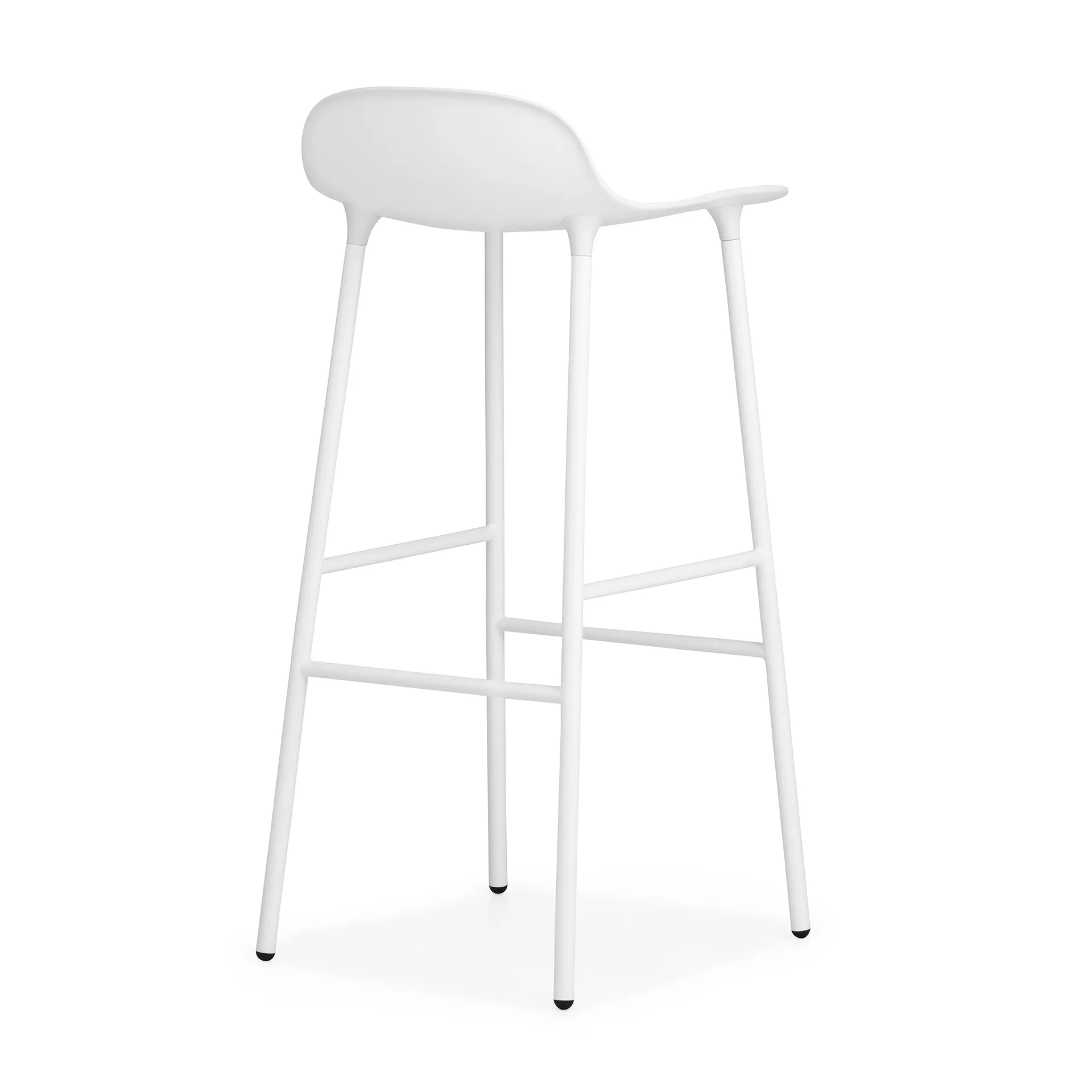 Sgabello con gambe in metallo Form 75 cm, Bianco Normann Copenhagen