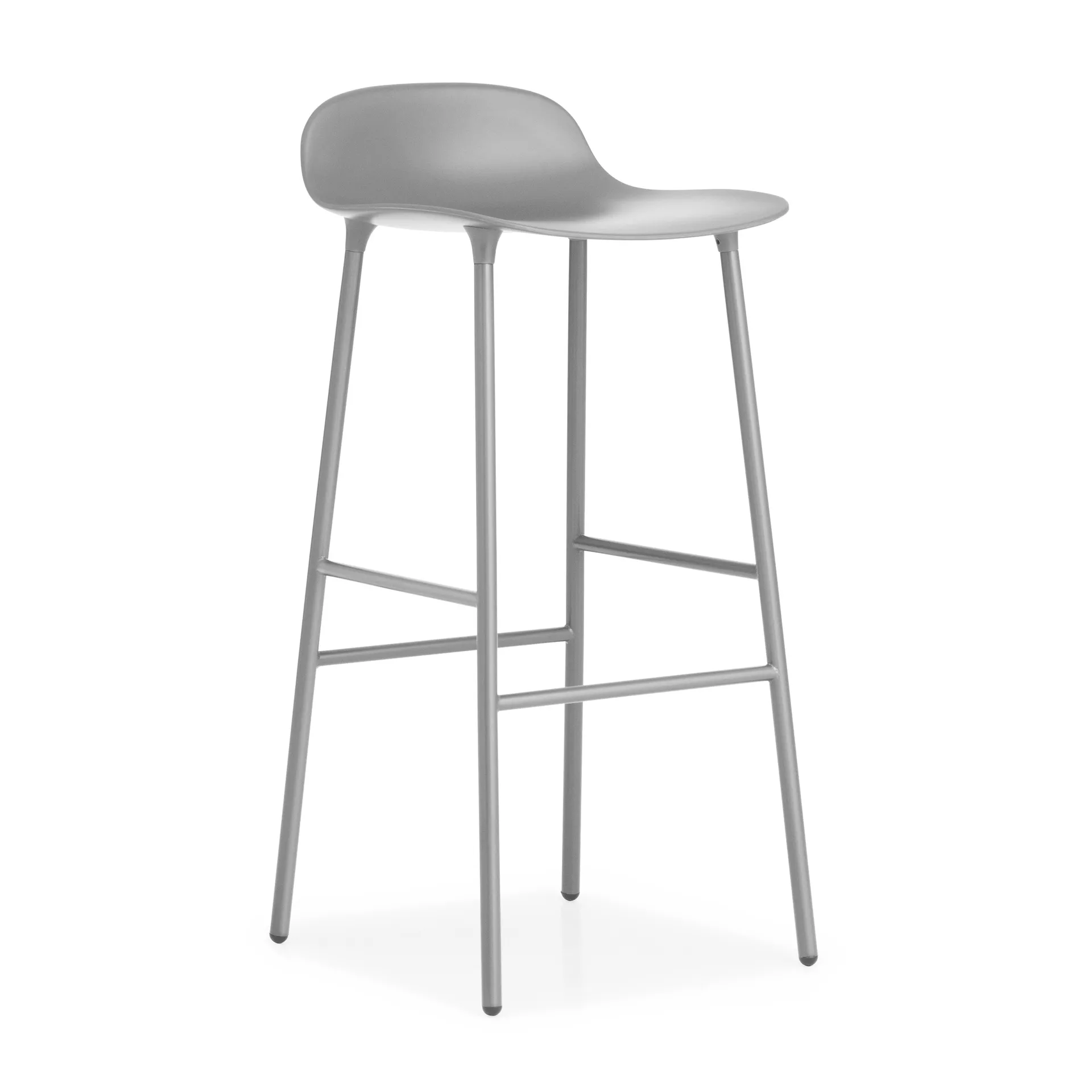Sgabello con gambe in metallo Form 75 cm, Grigio Normann Copenhagen