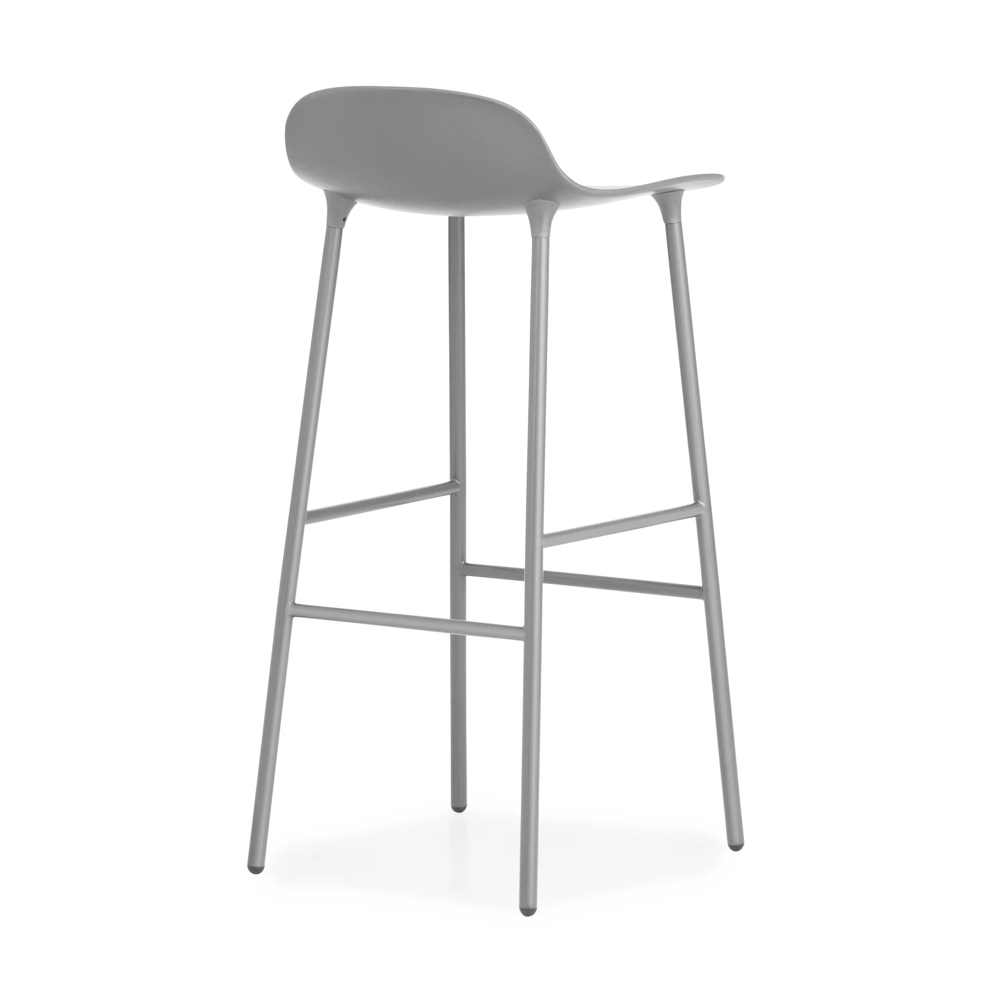 Sgabello con gambe in metallo Form 75 cm, Grigio Normann Copenhagen