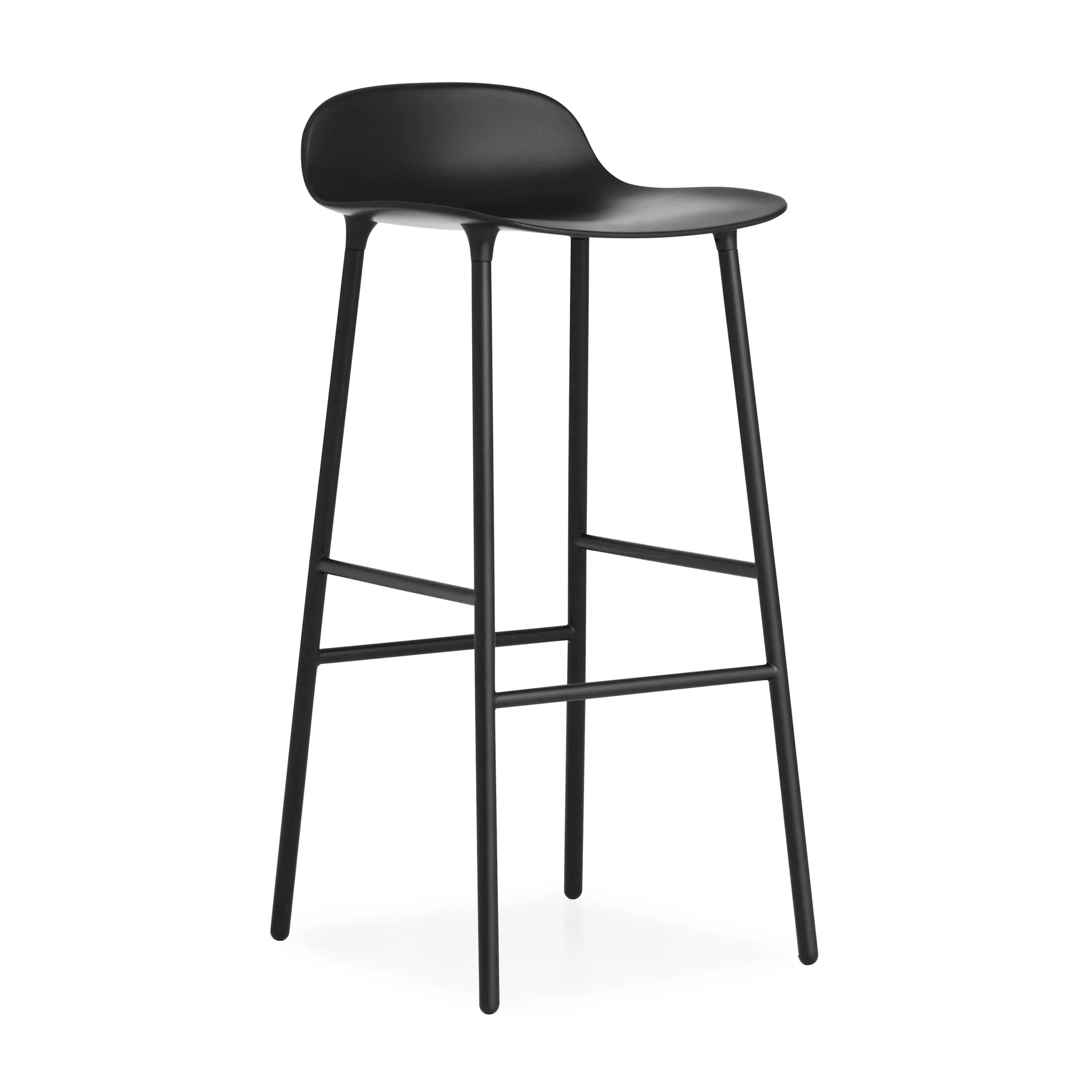 Sgabello con gambe in metallo Form 75 cm, Nero Normann Copenhagen
