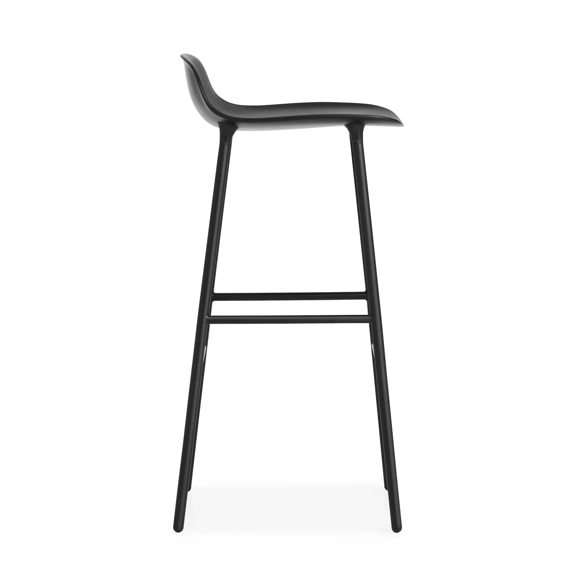 Sgabello con gambe in metallo Form 75 cm, Nero Normann Copenhagen