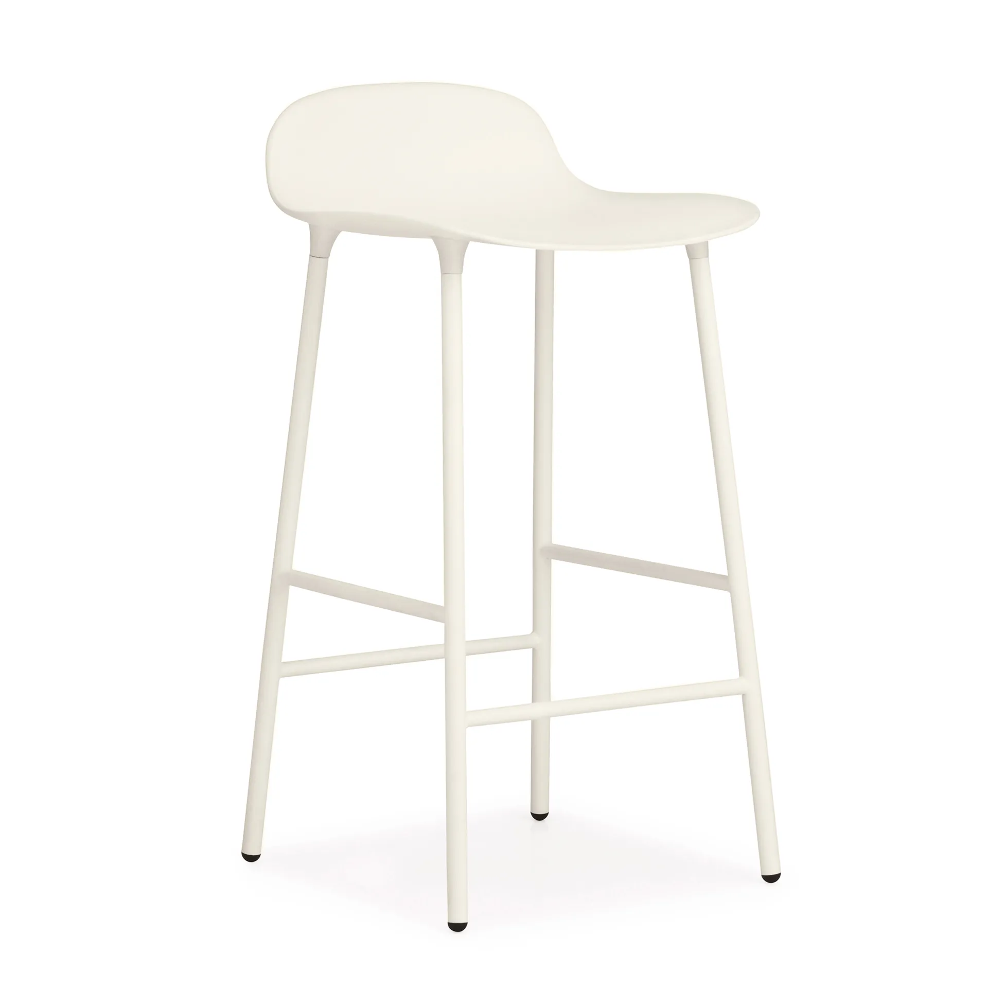 Sgabello con gambe in metallo Form, Bianco Normann Copenhagen