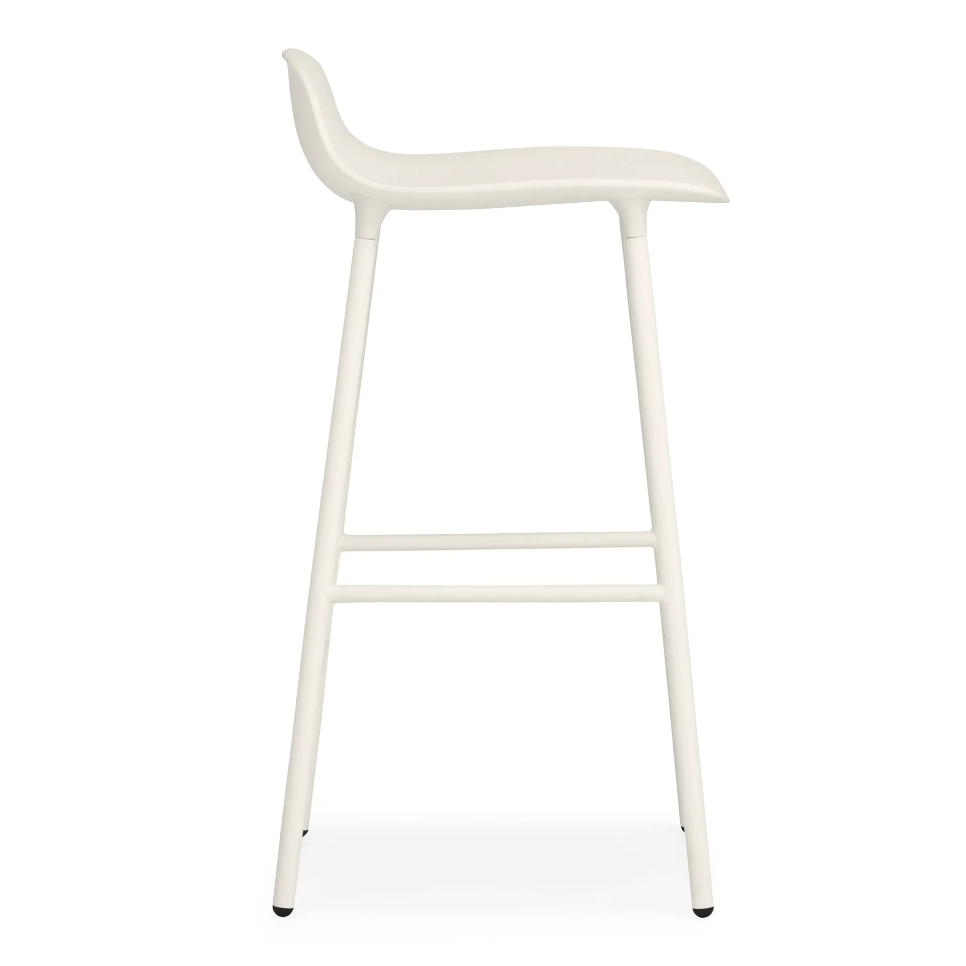 Sgabello con gambe in metallo Form, Bianco Normann Copenhagen