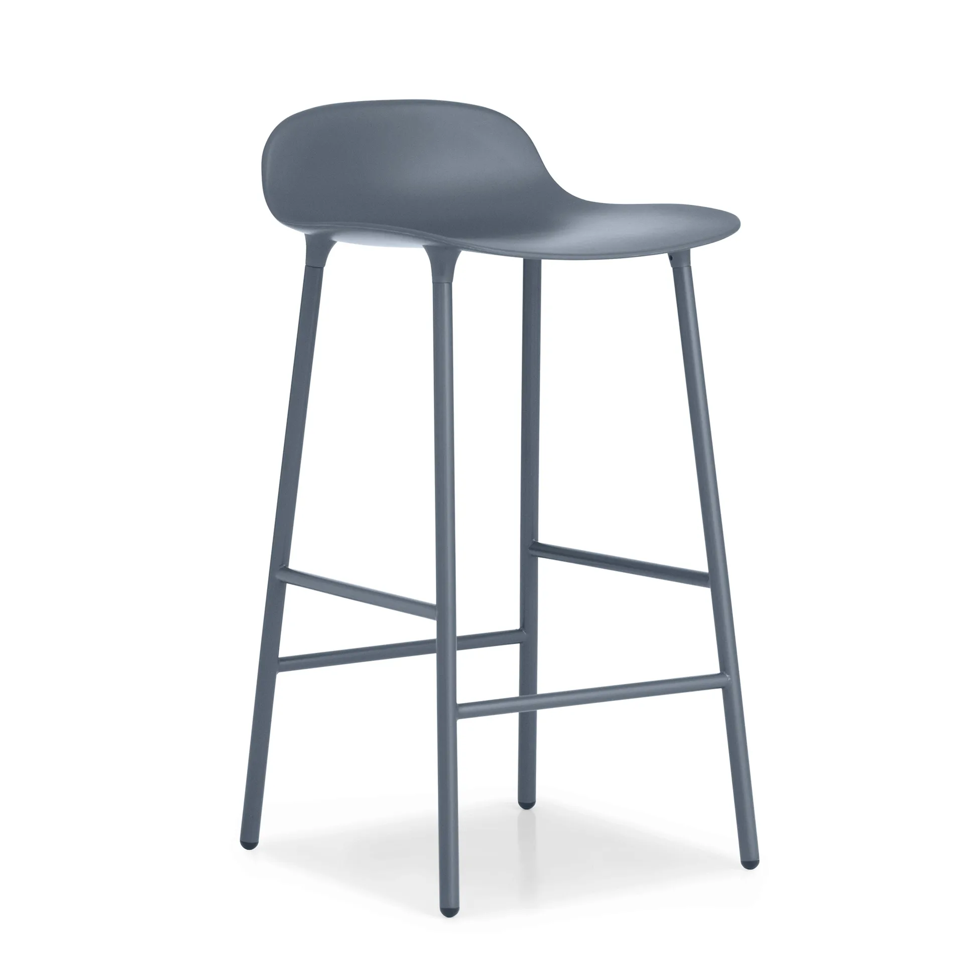 Sgabello con gambe in metallo Form, Blu Normann Copenhagen
