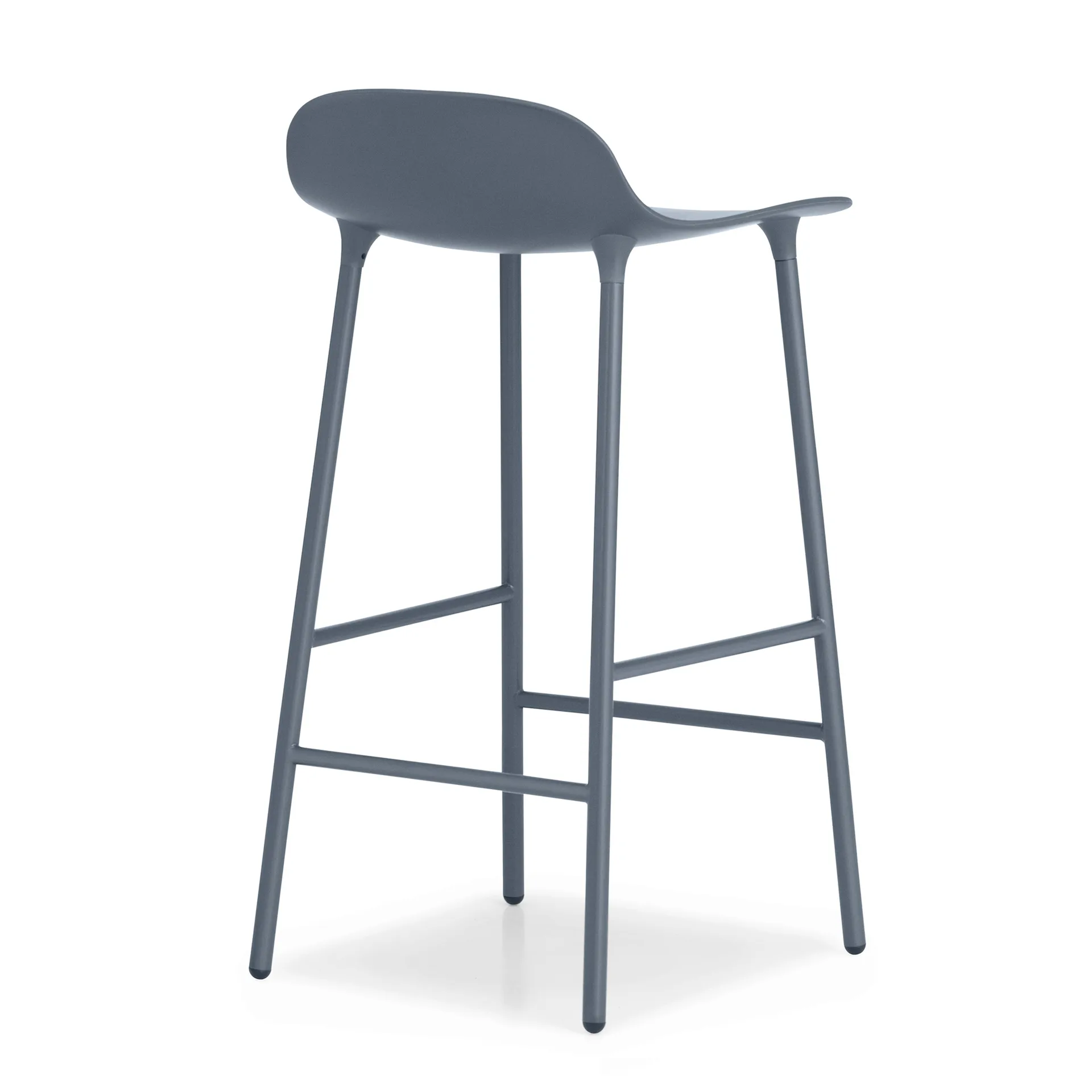 Sgabello con gambe in metallo Form, Blu Normann Copenhagen