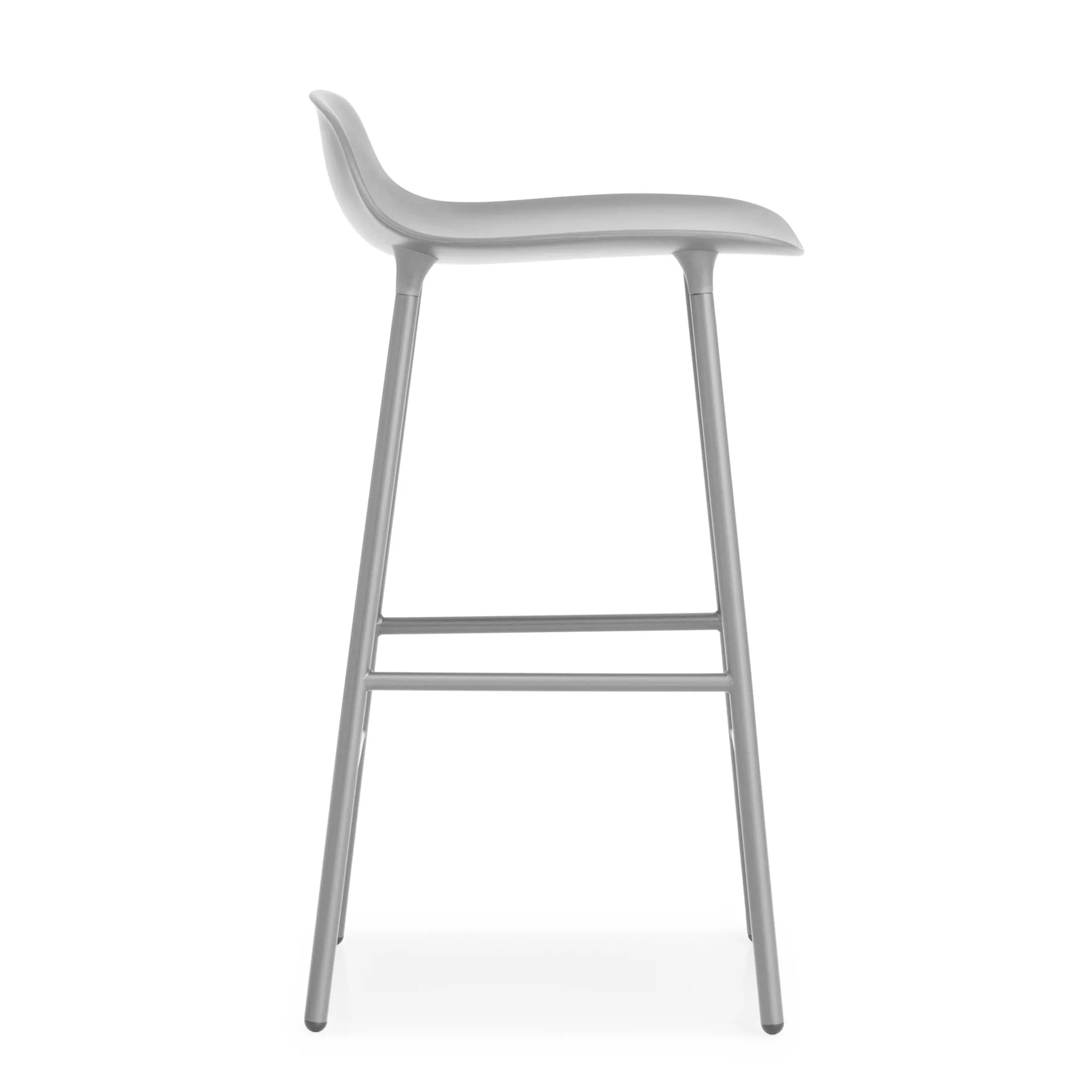 Sgabello con gambe in metallo Form, Grigio Normann Copenhagen