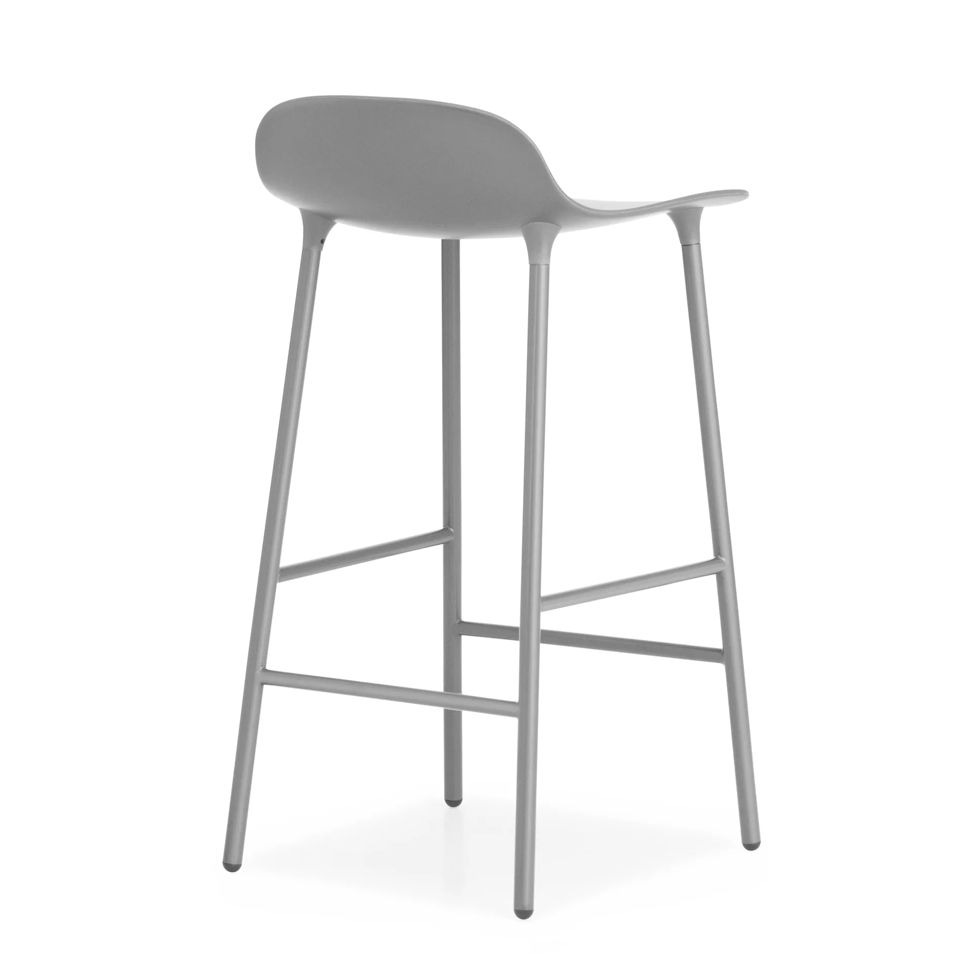 Sgabello con gambe in metallo Form, Grigio Normann Copenhagen
