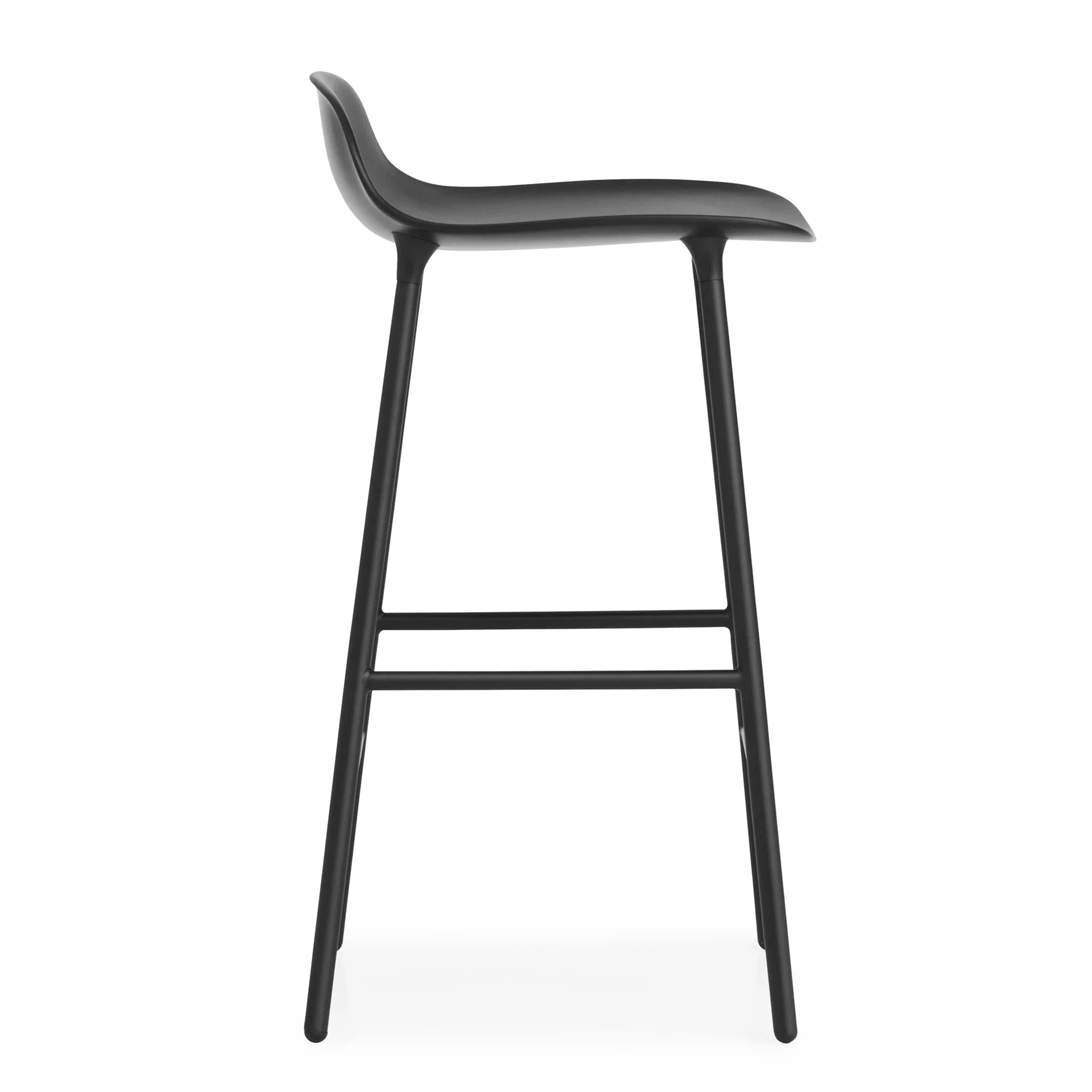 Sgabello con gambe in metallo Form, Nero Normann Copenhagen