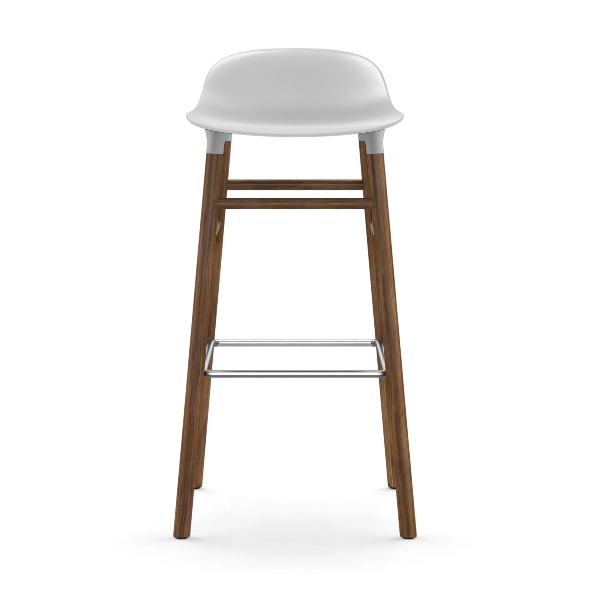 Sgabello con gambe in noce Form 75 cm, Bianco Normann Copenhagen