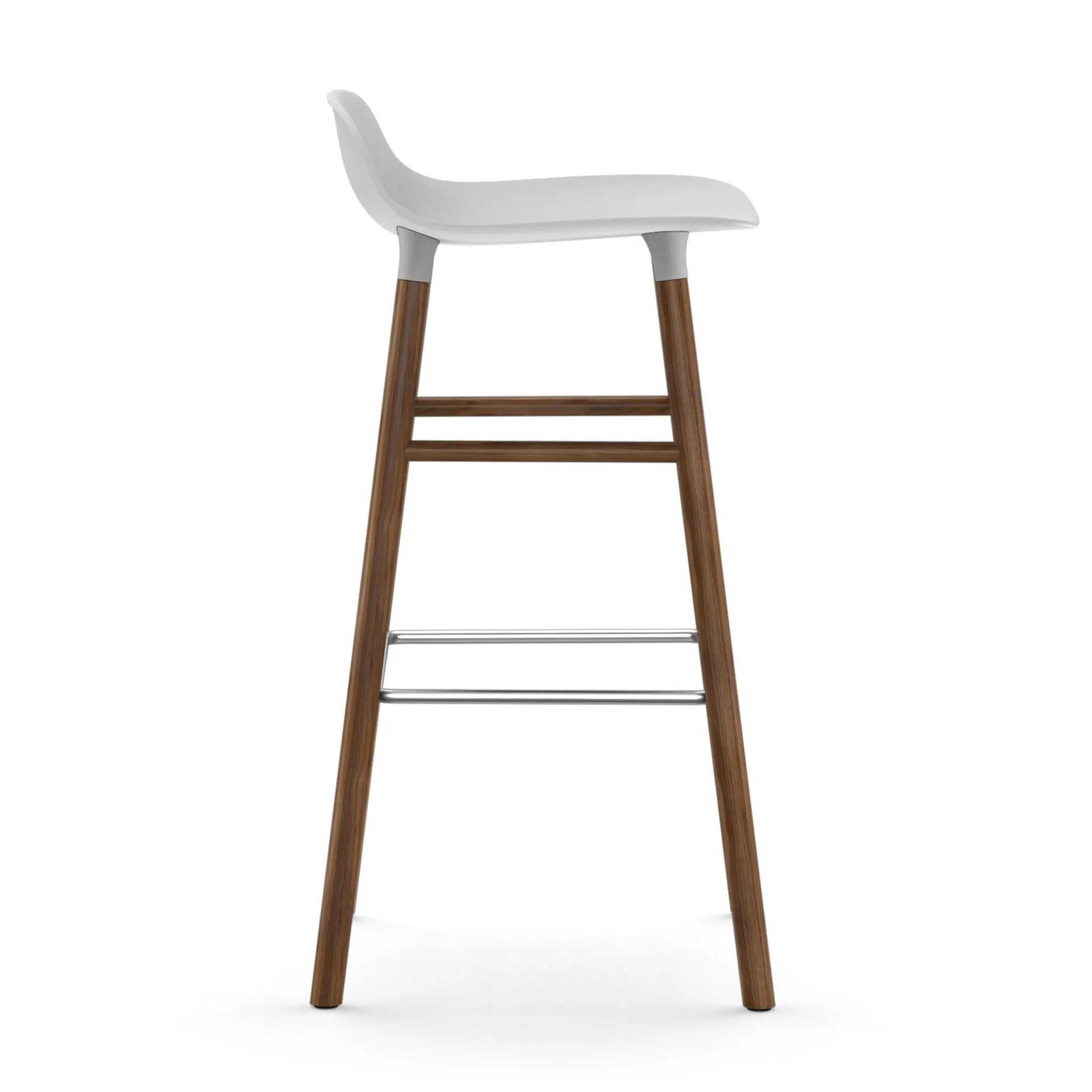 Sgabello con gambe in noce Form 75 cm, Bianco Normann Copenhagen