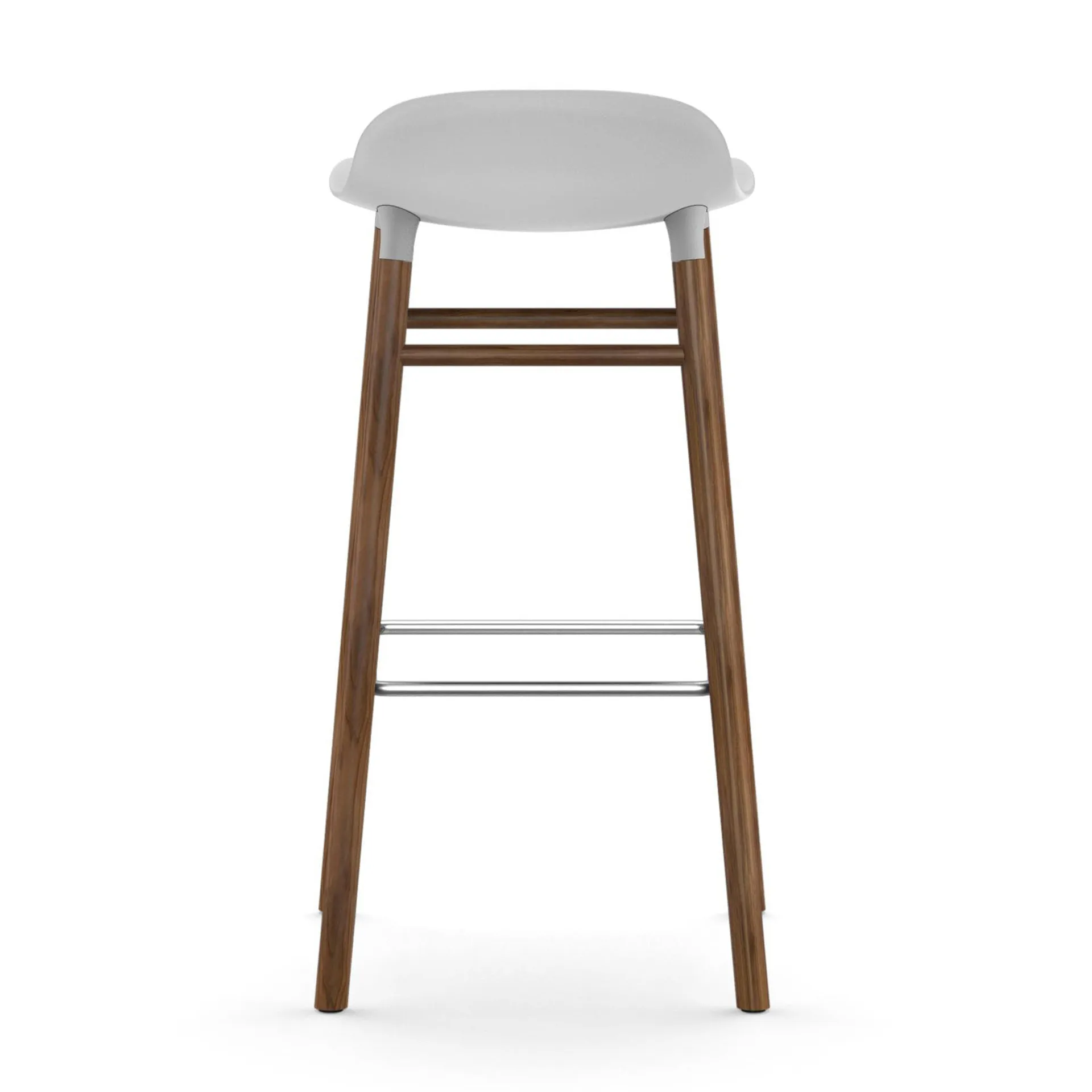 Sgabello con gambe in noce Form 75 cm, Bianco Normann Copenhagen