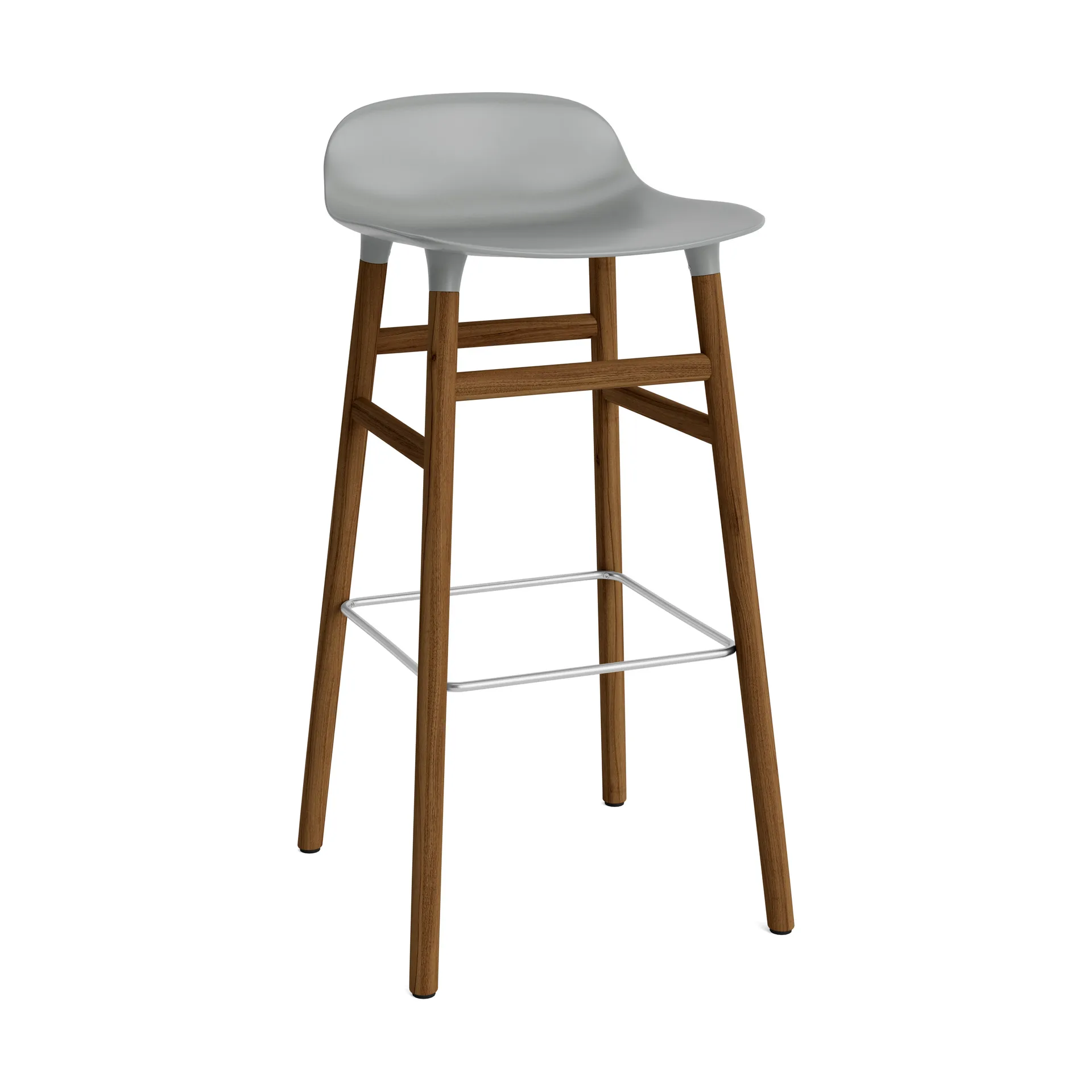 Sgabello con gambe in noce Form 75 cm, Grigio Normann Copenhagen