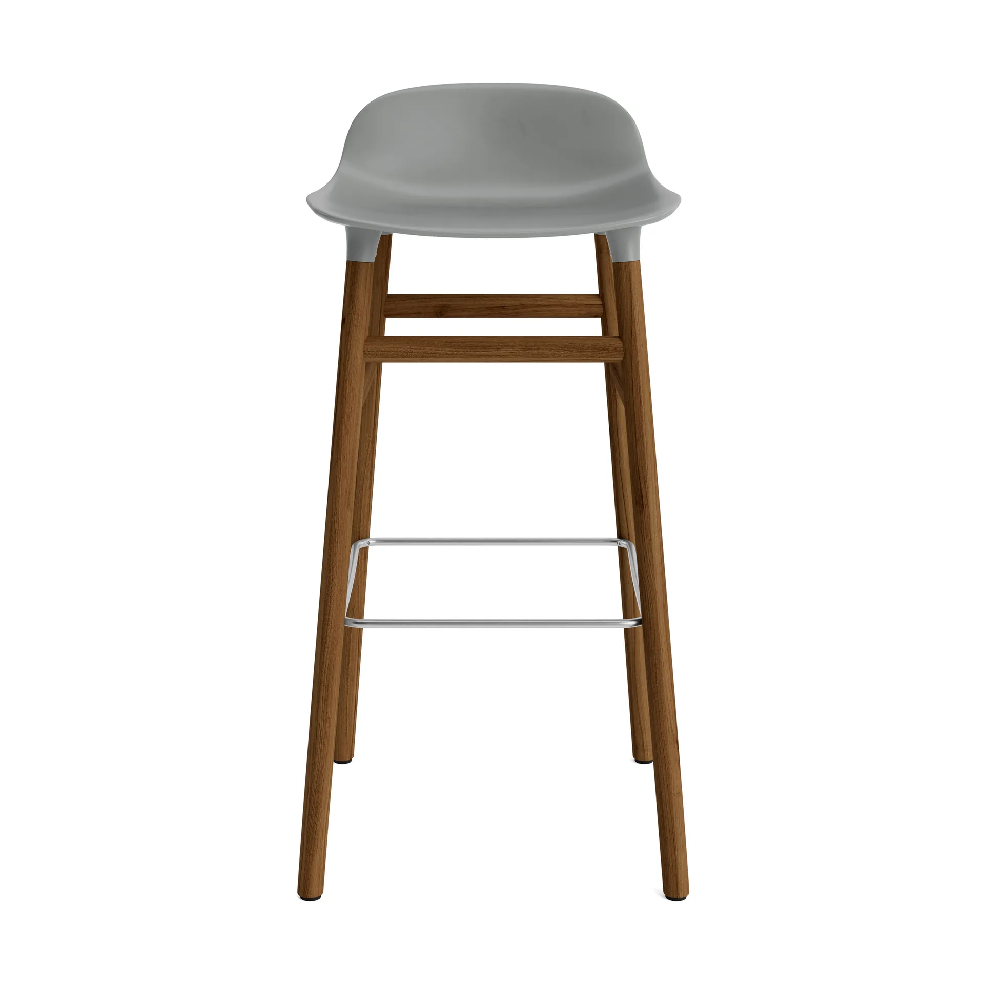 Sgabello con gambe in noce Form 75 cm, Grigio Normann Copenhagen