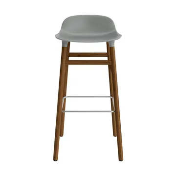 Sgabello con gambe in noce Form 75 cm - Grigio - Normann Copenhagen