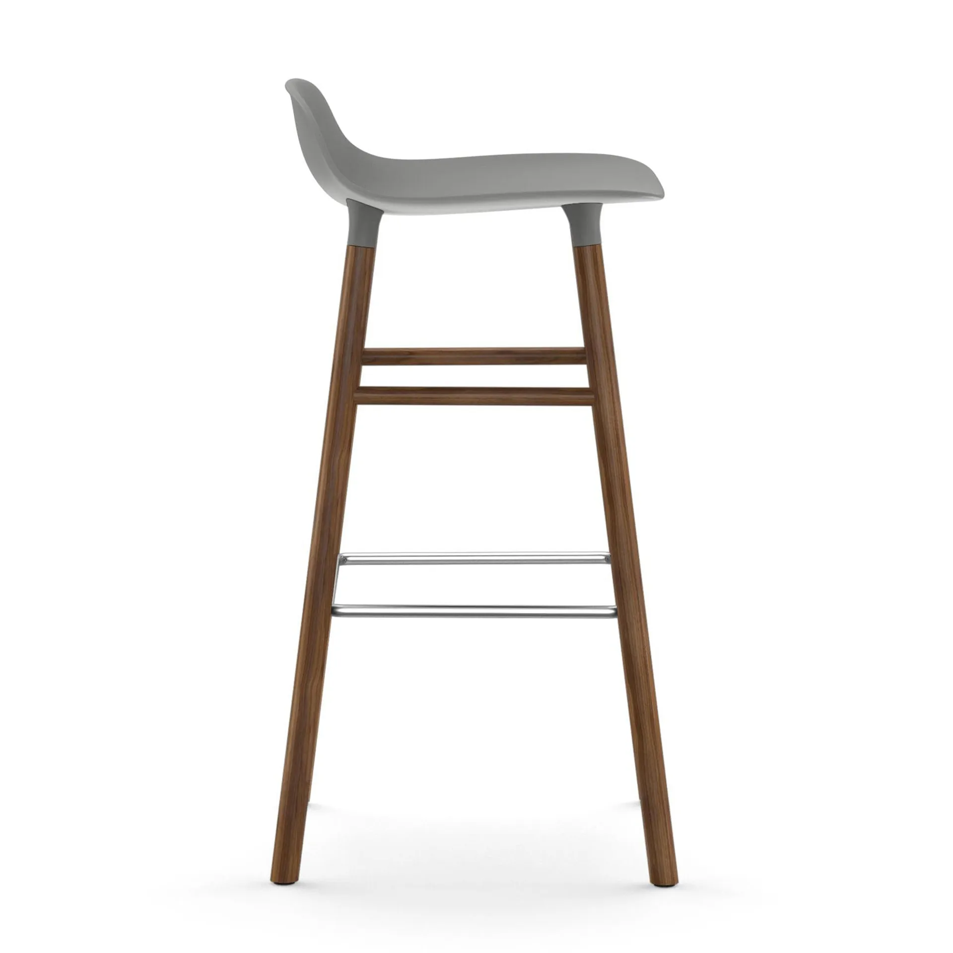 Sgabello con gambe in noce Form 75 cm, Grigio Normann Copenhagen