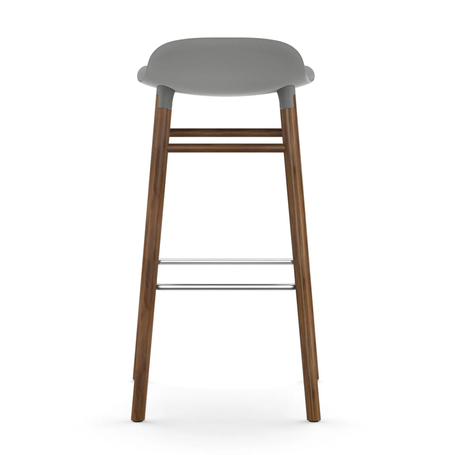 Sgabello con gambe in noce Form 75 cm, Grigio Normann Copenhagen