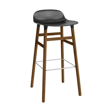 Sgabello con gambe in noce Form 75 cm - Nero - Normann Copenhagen