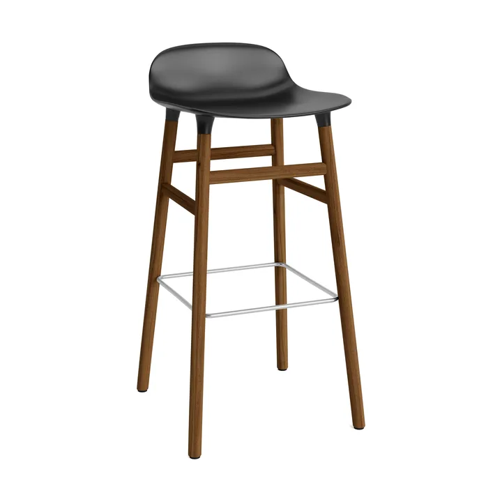 Sgabello con gambe in noce Form 75 cm - Nero - Normann Copenhagen