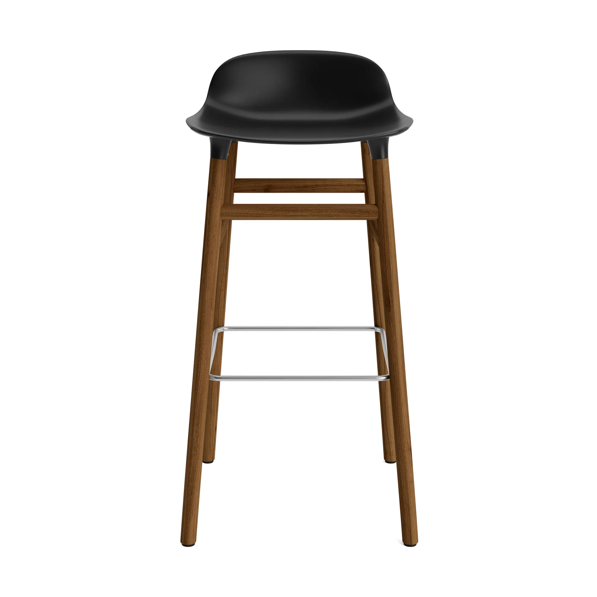 Sgabello con gambe in noce Form 75 cm, Nero Normann Copenhagen