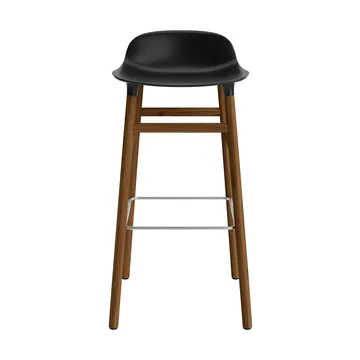 Sgabello con gambe in noce Form 75 cm - Nero - Normann Copenhagen