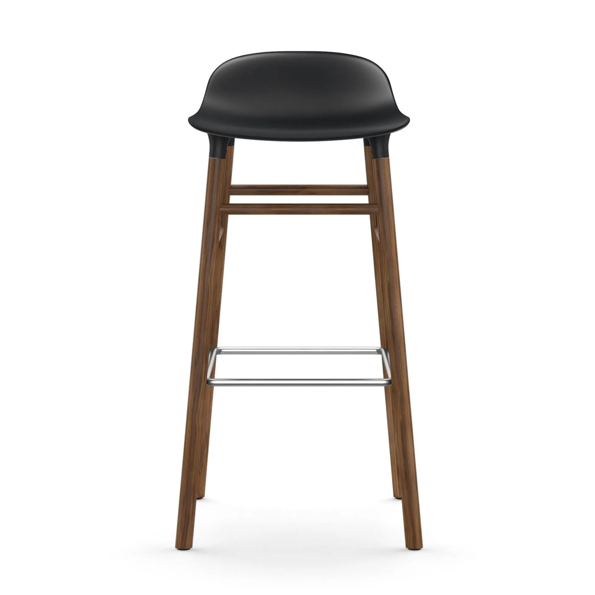Sgabello con gambe in noce Form 75 cm, Nero Normann Copenhagen