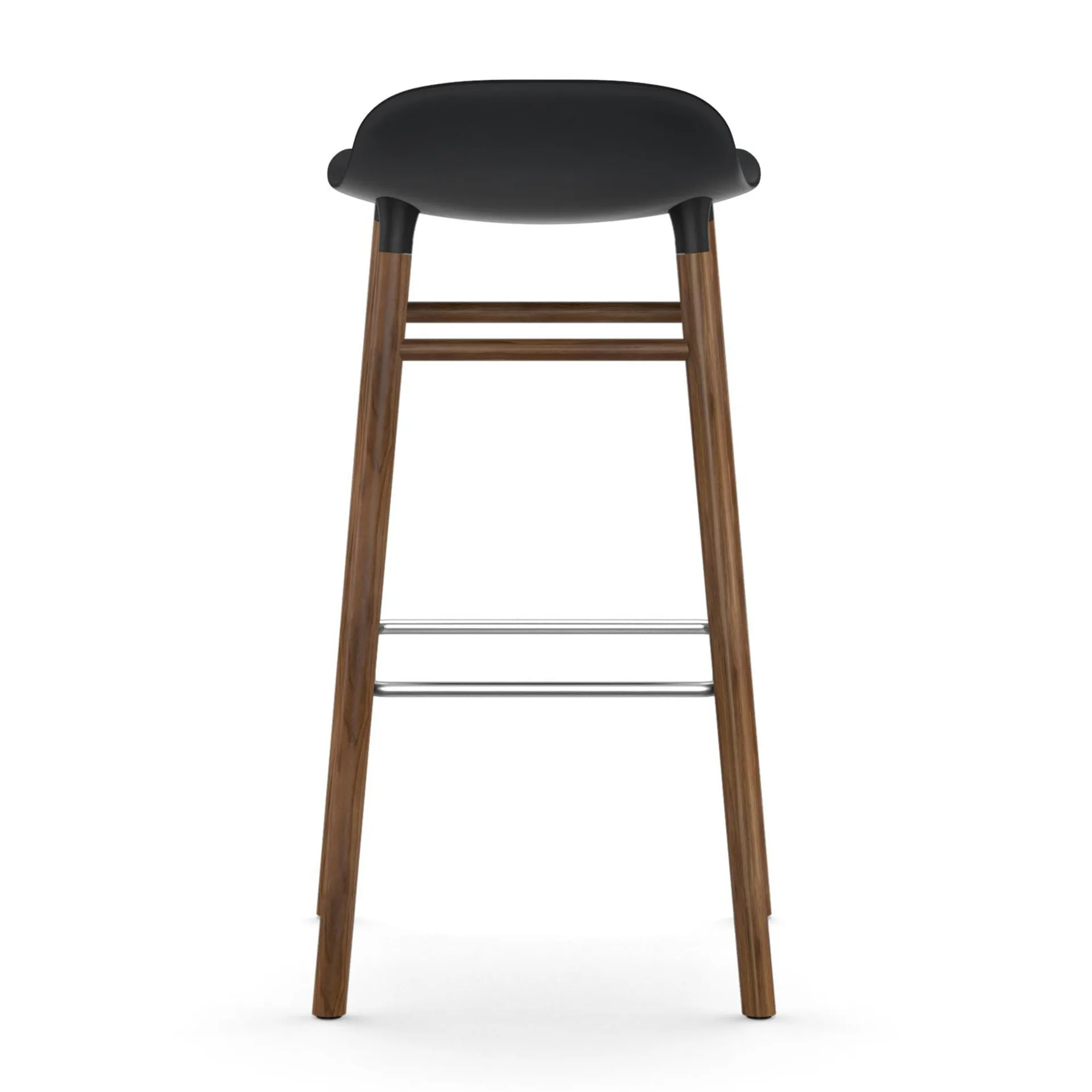 Sgabello con gambe in noce Form 75 cm, Nero Normann Copenhagen