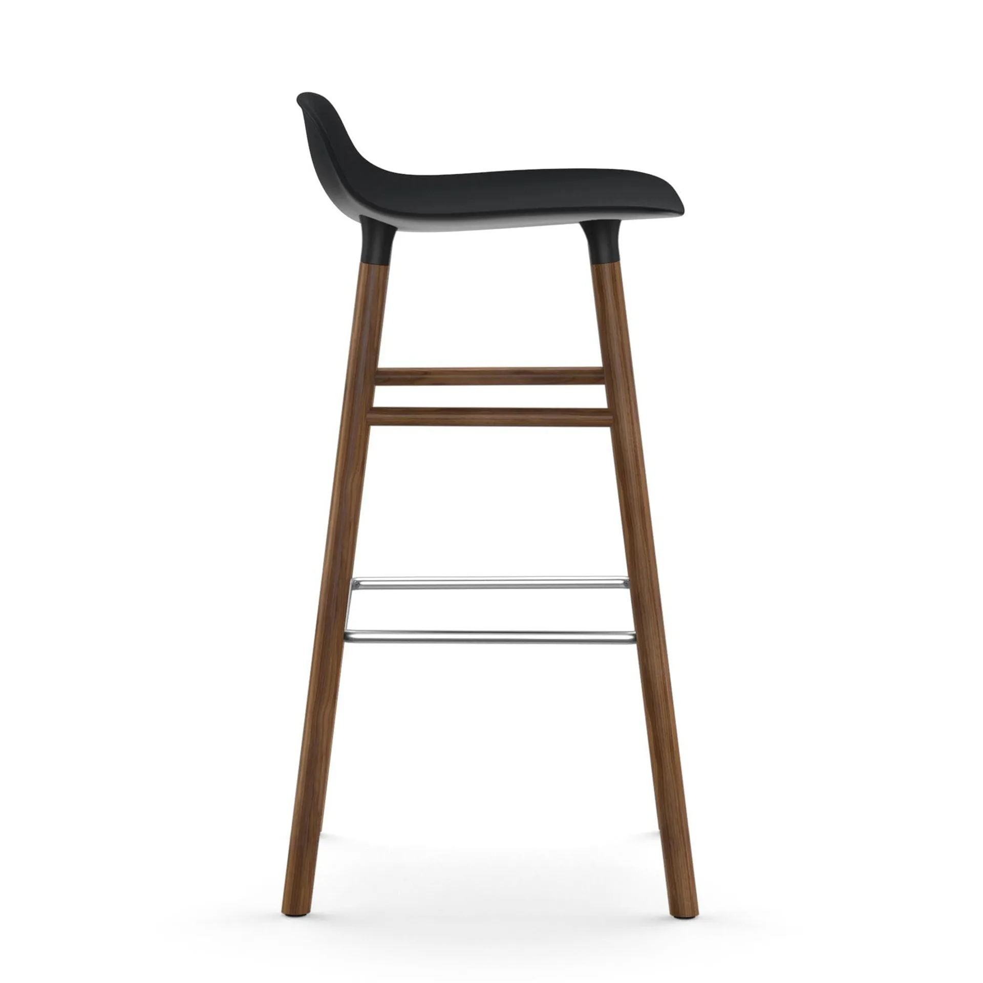 Sgabello con gambe in noce Form 75 cm, Nero Normann Copenhagen