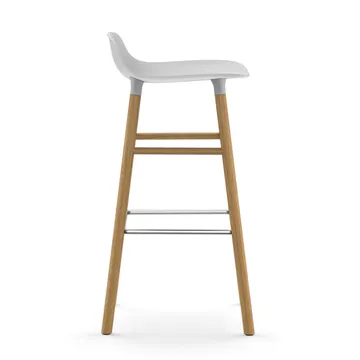 Sgabello con gambe in noce Form - Bianco - Normann Copenhagen