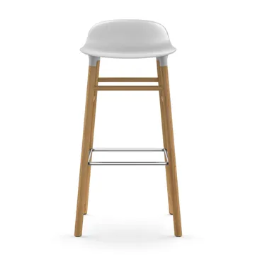 Sgabello con gambe in noce Form - Bianco - Normann Copenhagen