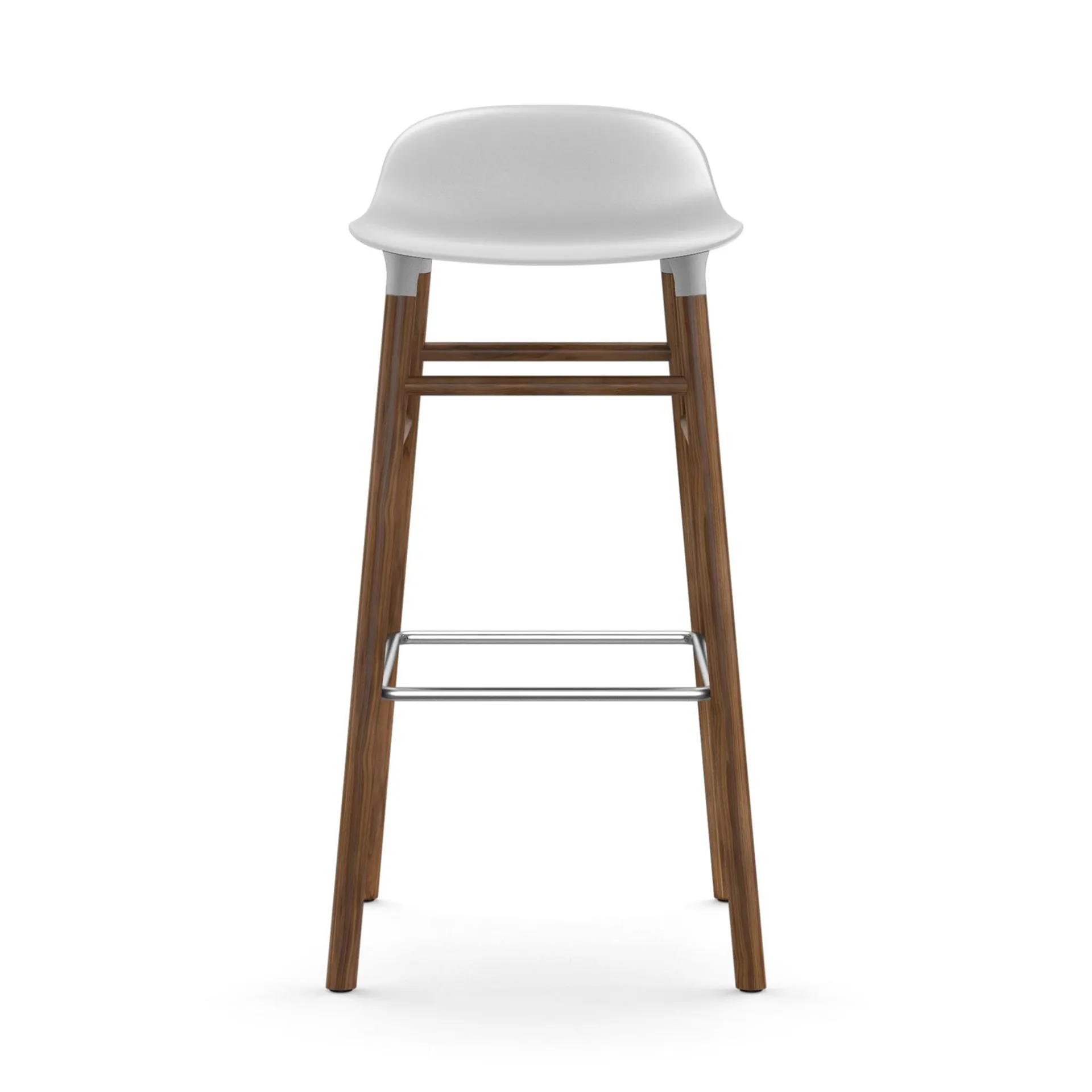 Sgabello con gambe in noce Form , Bianco Normann Copenhagen