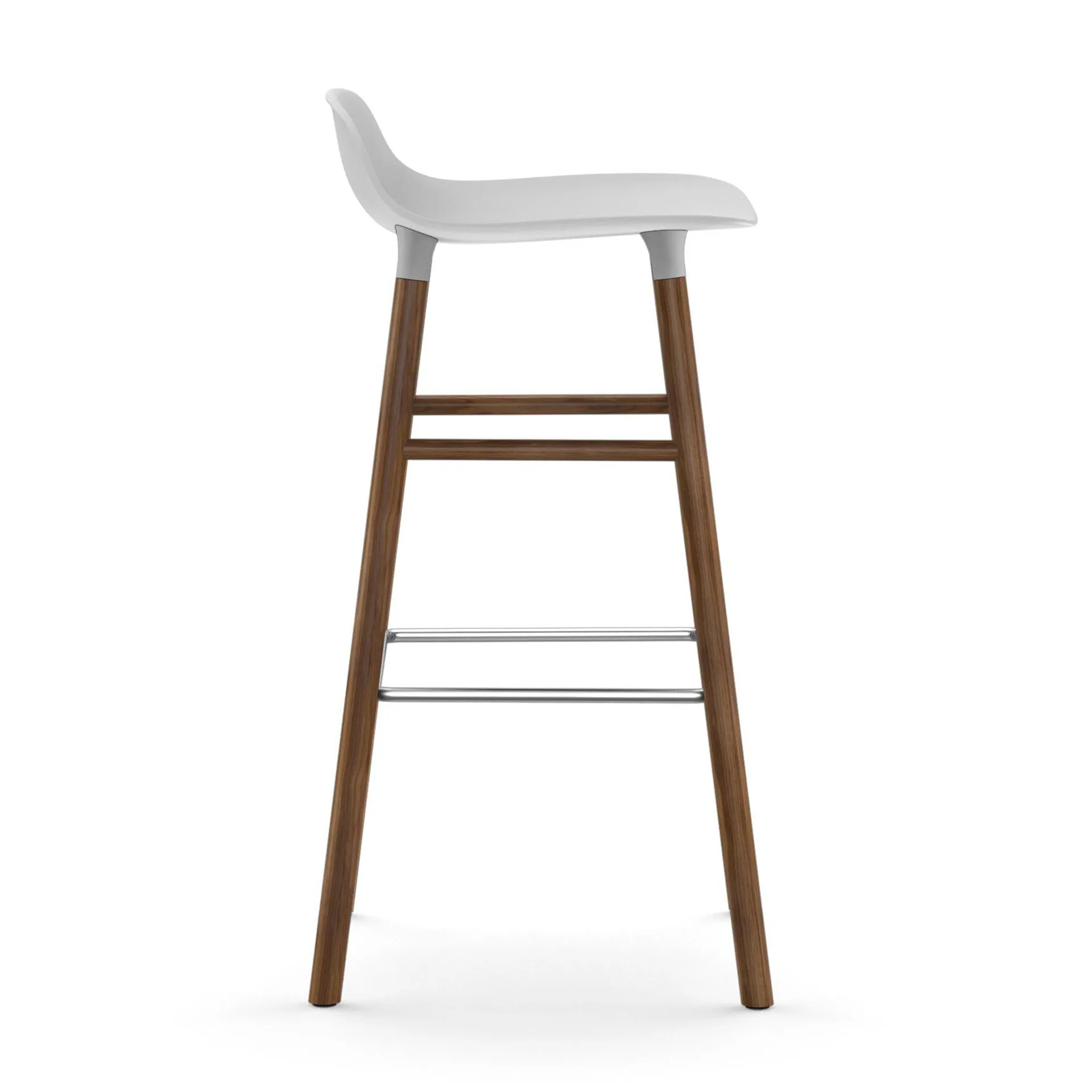 Sgabello con gambe in noce Form , Bianco Normann Copenhagen