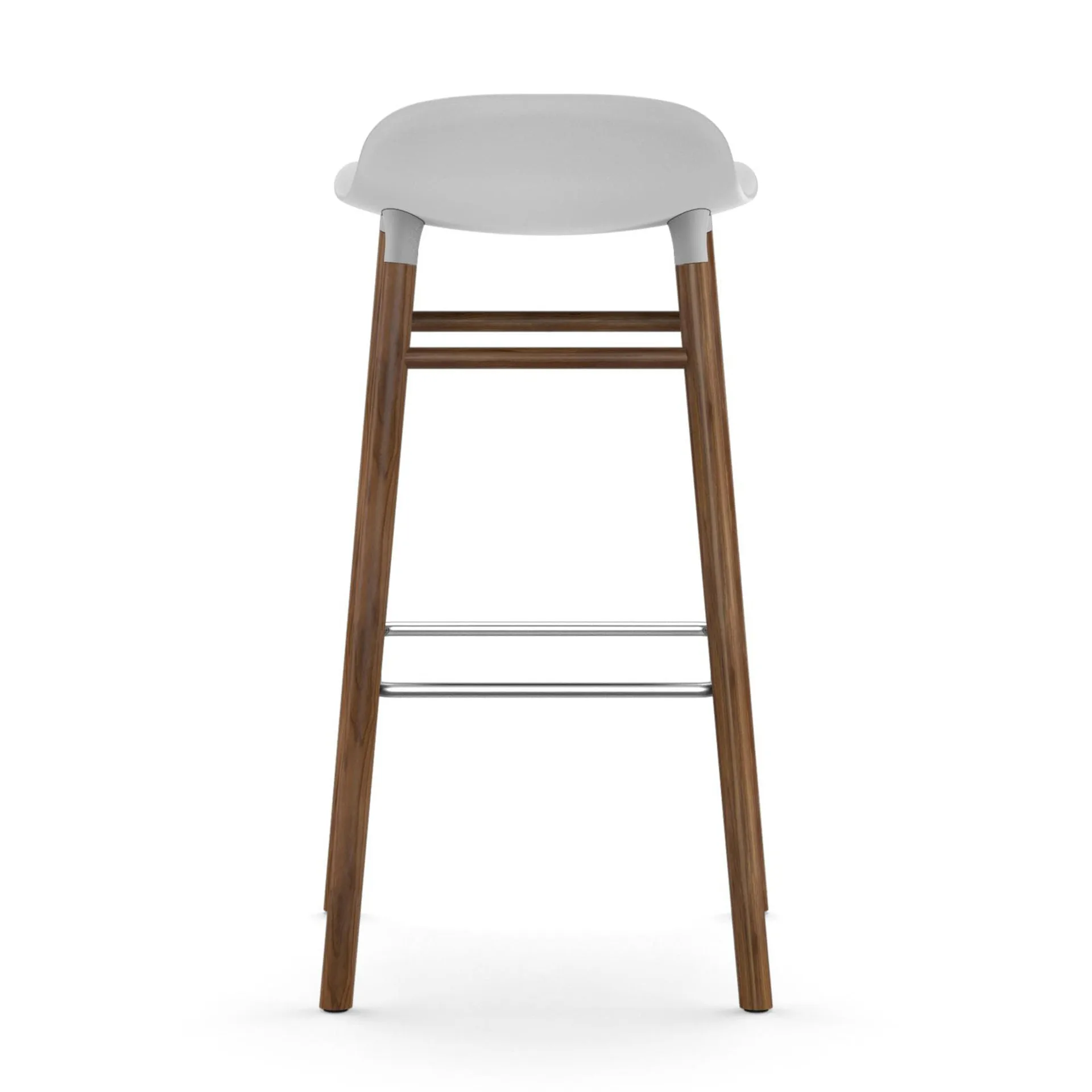 Sgabello con gambe in noce Form , Bianco Normann Copenhagen