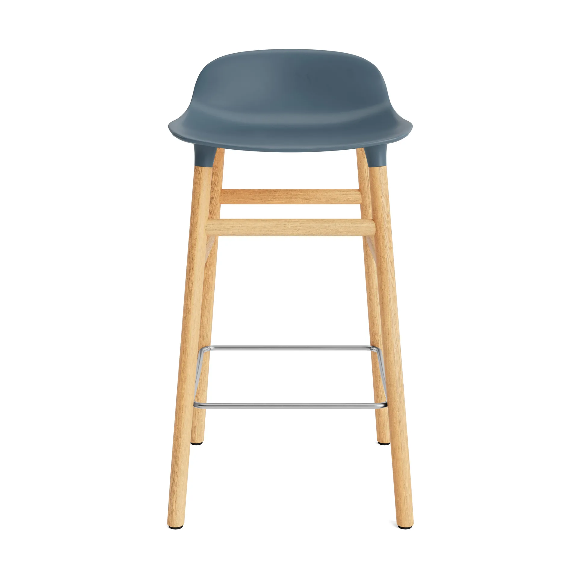 Sgabello con gambe in noce Form, Blu Normann Copenhagen