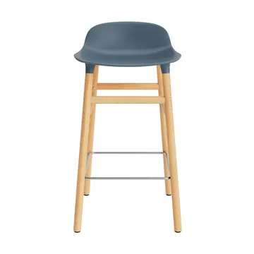 Sgabello con gambe in noce Form - Blu - Normann Copenhagen