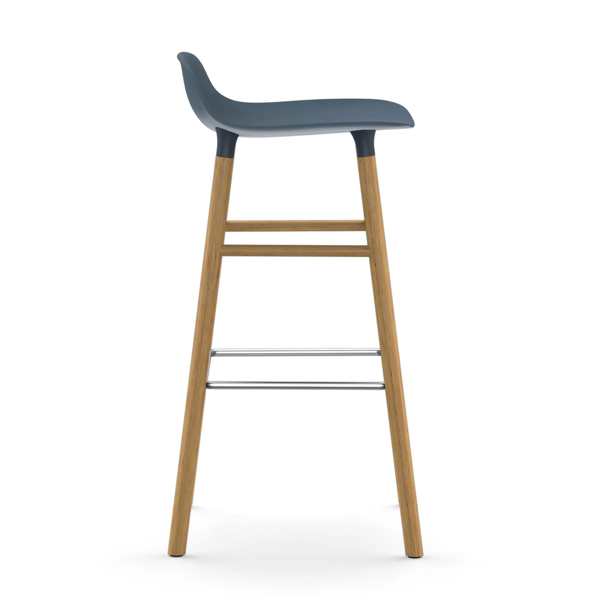 Sgabello con gambe in noce Form, Blu Normann Copenhagen