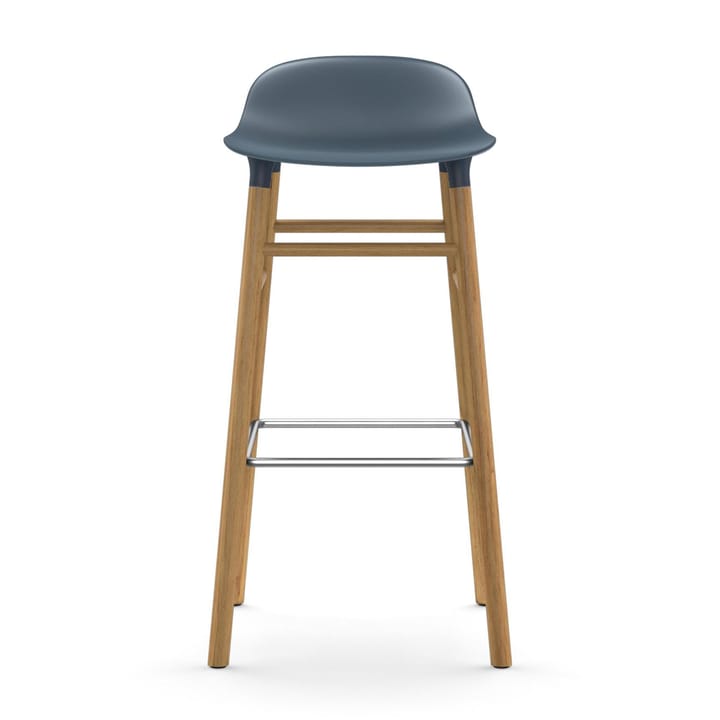 Sgabello con gambe in noce Form , Blu Normann Copenhagen